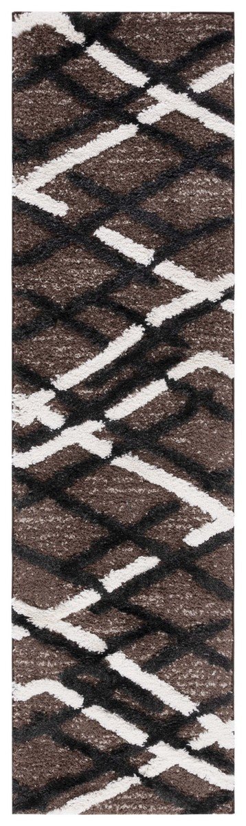 Safavieh Hi - Lo Shag Hls206T Brown/Ivory Charcoal Rug - Safavieh - hls206t - 28