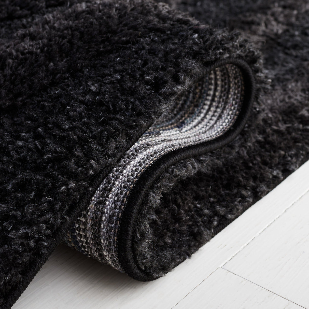 Safavieh Hi - Lo Shag Hls214Z Black Rug - Safavieh - hls214z - 7r