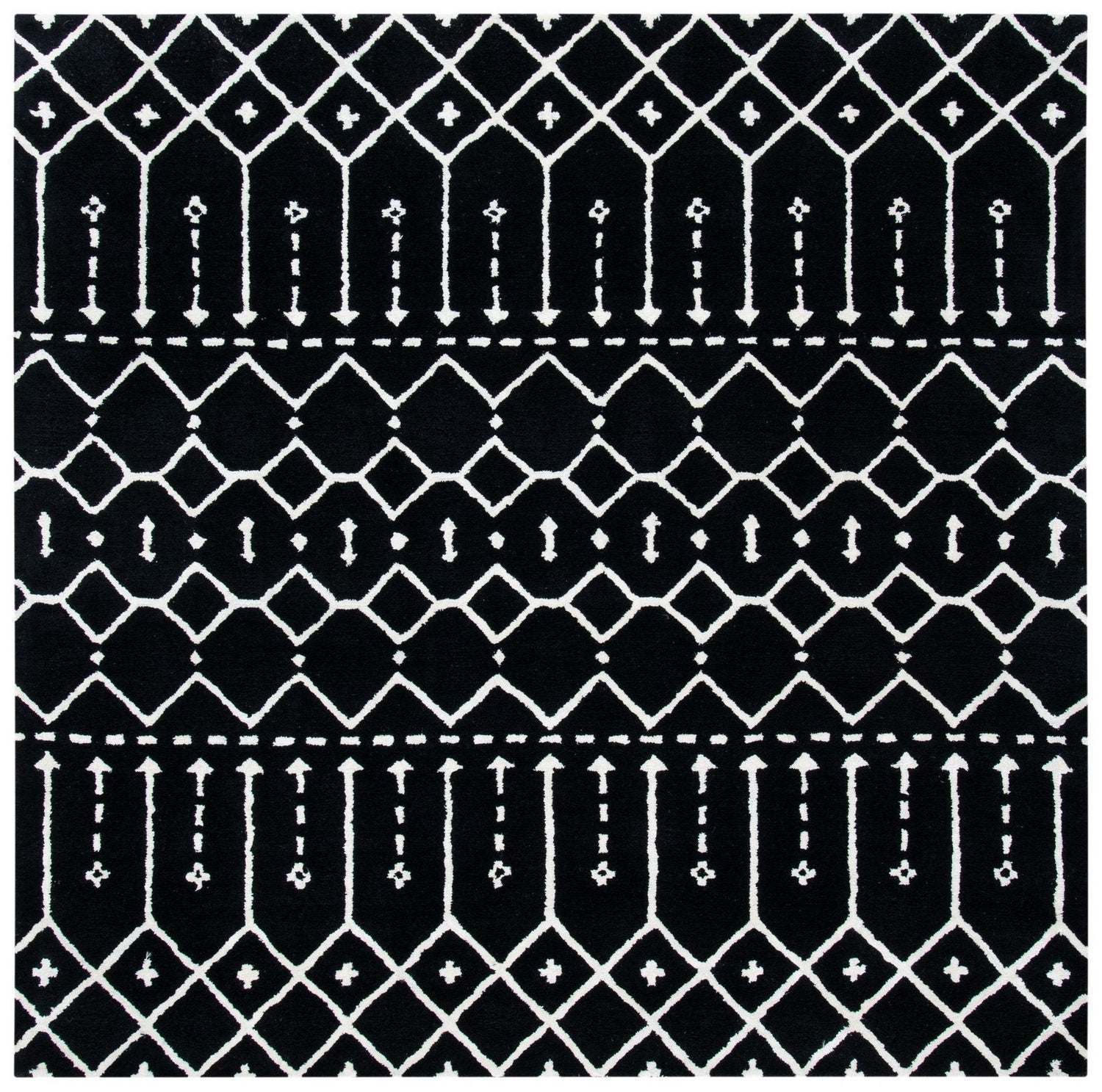 Safavieh Himalaya Him903Z Black/Ivory Rugs - Safavieh - him903z - 6sq