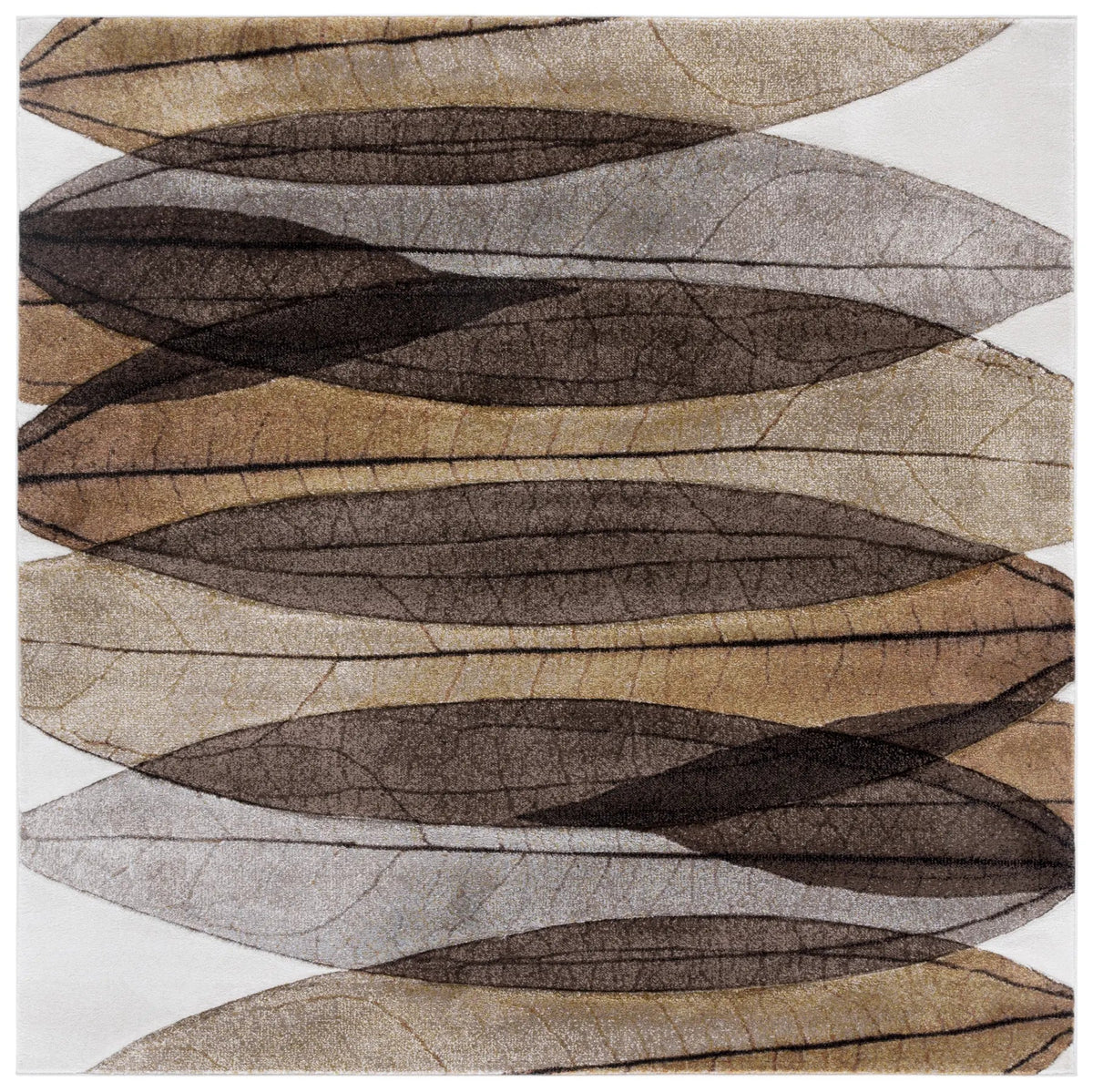 Safavieh Hollywood 6'-7" x 6'-7" Rug in Brown / Grey