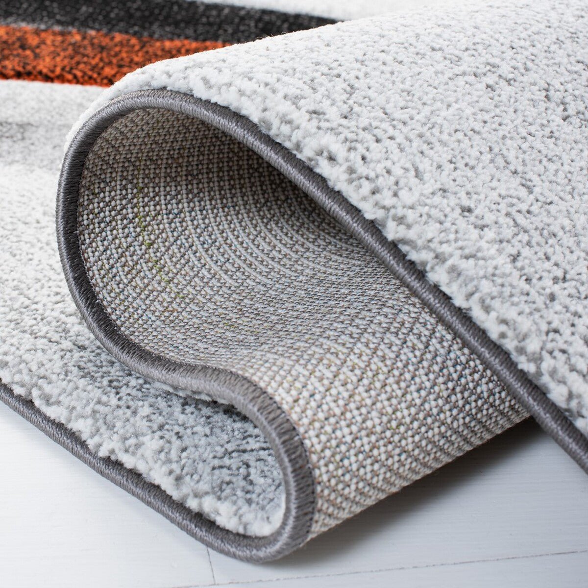 Safavieh Hollywood Hlw710P Grey/Orange Rugs - Safavieh - hlw710p - 7r