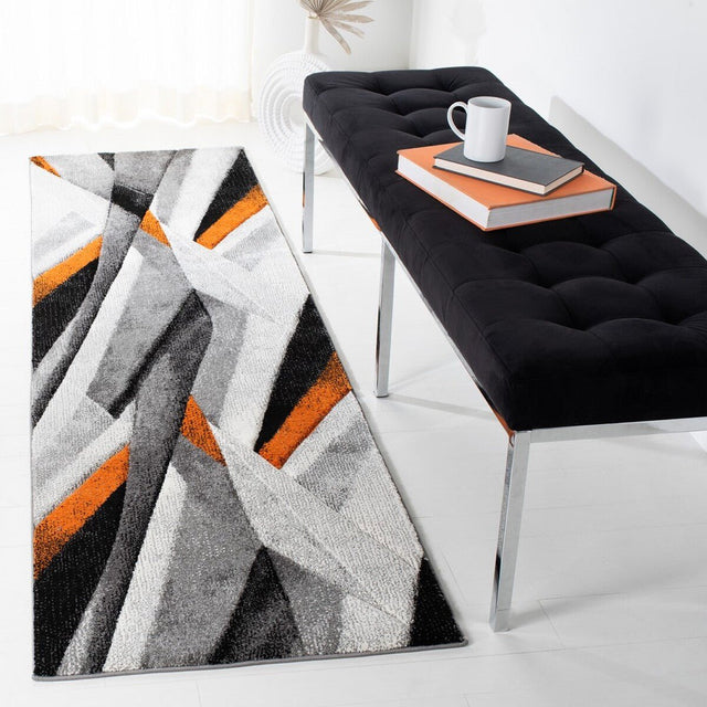 Safavieh Hollywood Hlw710P Grey/Orange Rugs - Safavieh - hlw710p - 7r
