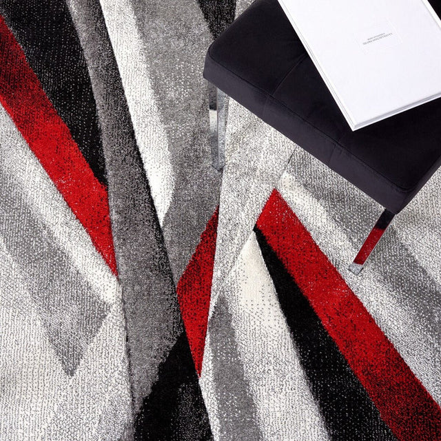 Safavieh Hollywood Hlw710Q Grey/Red Rugs - Safavieh - hlw710q - 7r