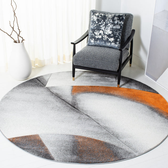 Safavieh Hollywood Hlw716P Grey/Orange Rugs - Safavieh - hlw716p - 7r