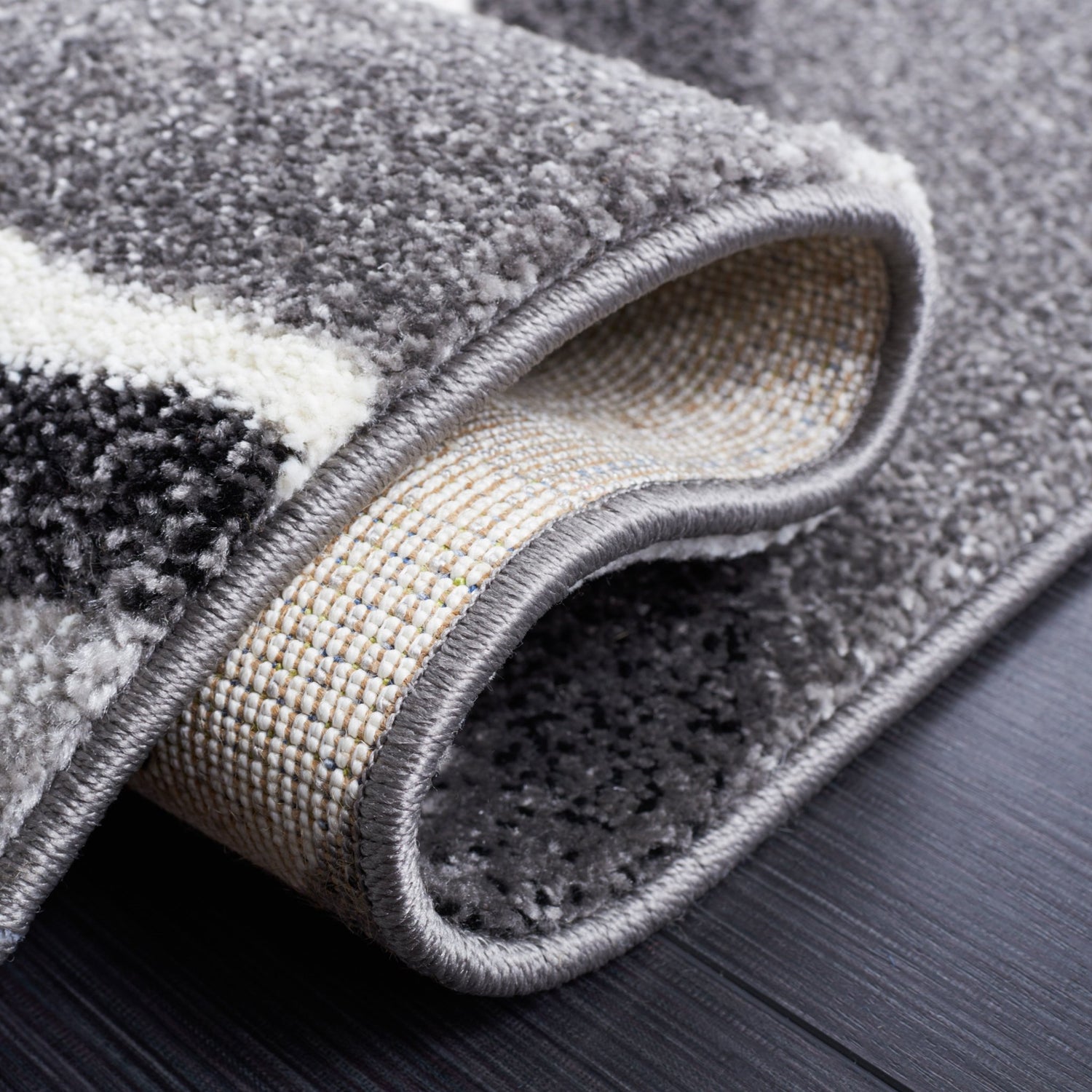 Safavieh Hollywood Hlw766G Grey/Ivory Rug - Safavieh - hlw766g - 7r