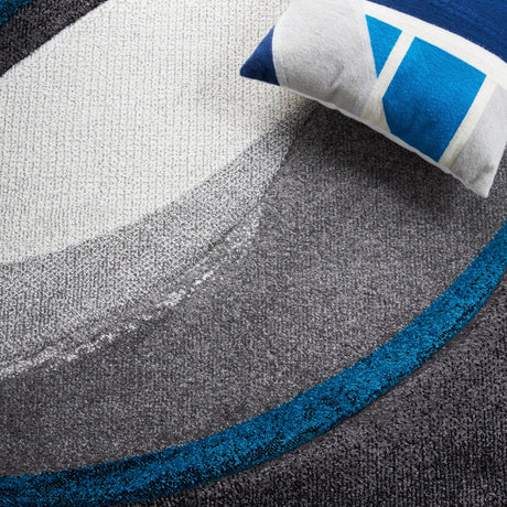 Safavieh Hollywood Hlw766M Grey/Turquoise Rug - Safavieh - hlw766m - 7r