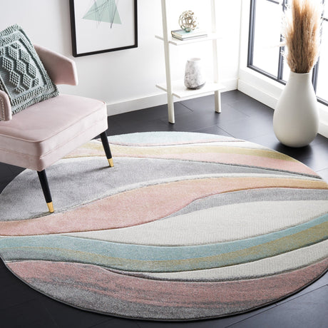 Safavieh Hollywood Hlw766U Grey/Pink Rug - Safavieh - hlw766u - 7r