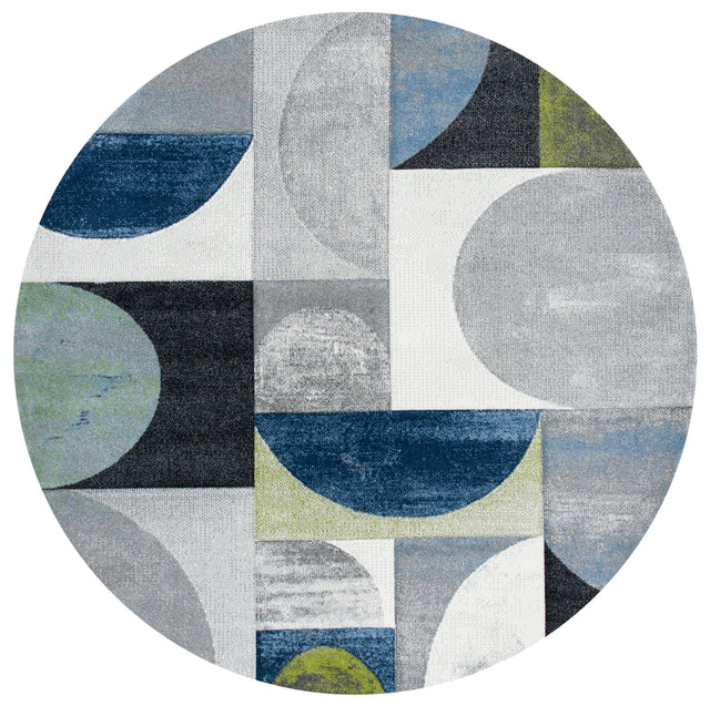 Safavieh Hollywood Hlw798F Grey/Blue Rug - Safavieh - hlw798f - 4r