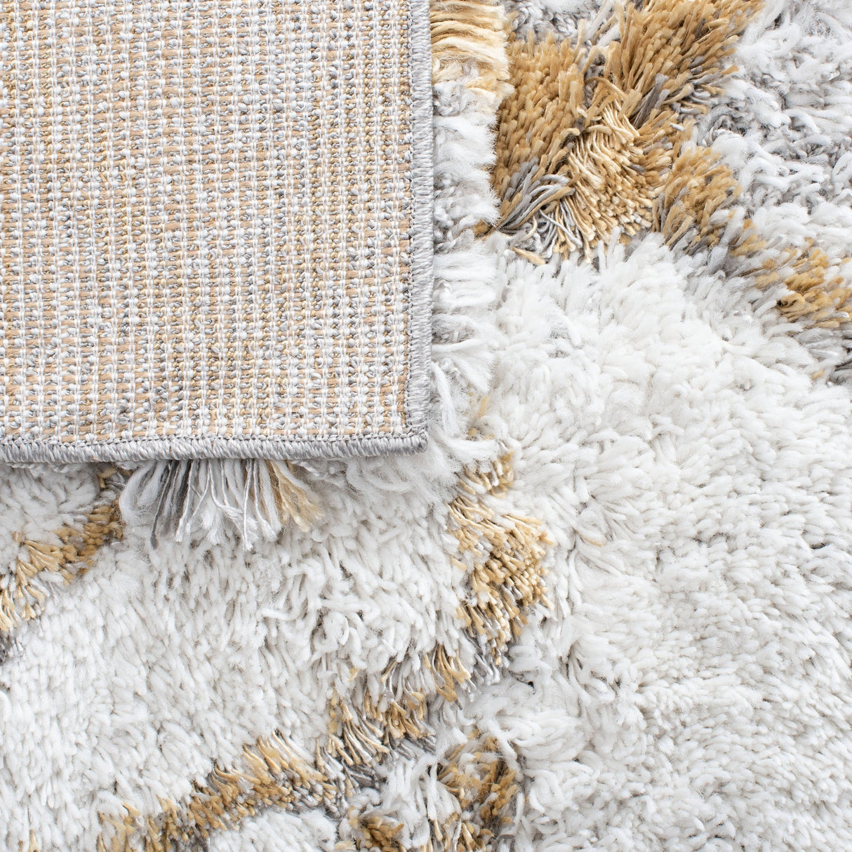 Safavieh Horizon Shag Hzn894D Ivory/Gold Rugs - Safavieh - hzn894d - 7r