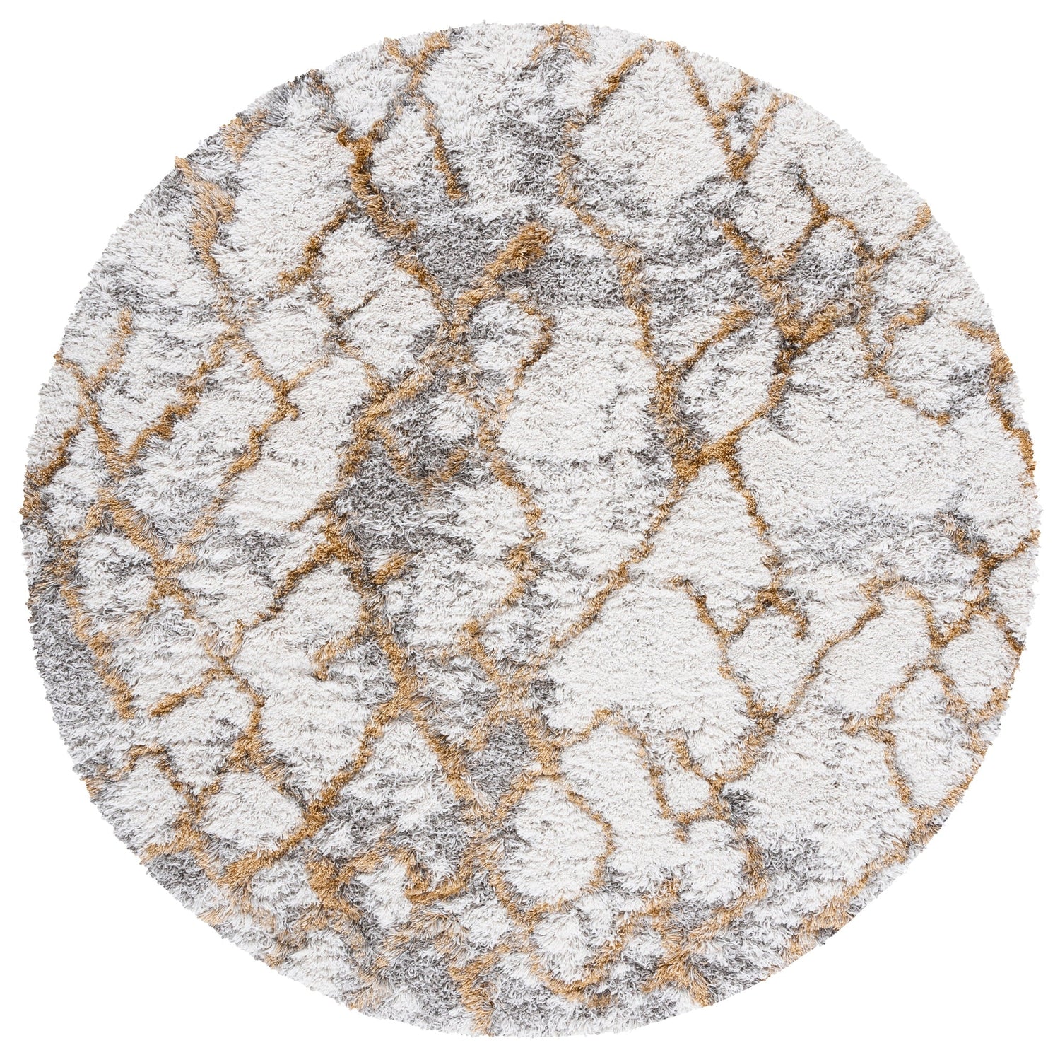 Safavieh Horizon Shag Hzn894D Ivory/Gold Rugs - Safavieh - hzn894d - 7r