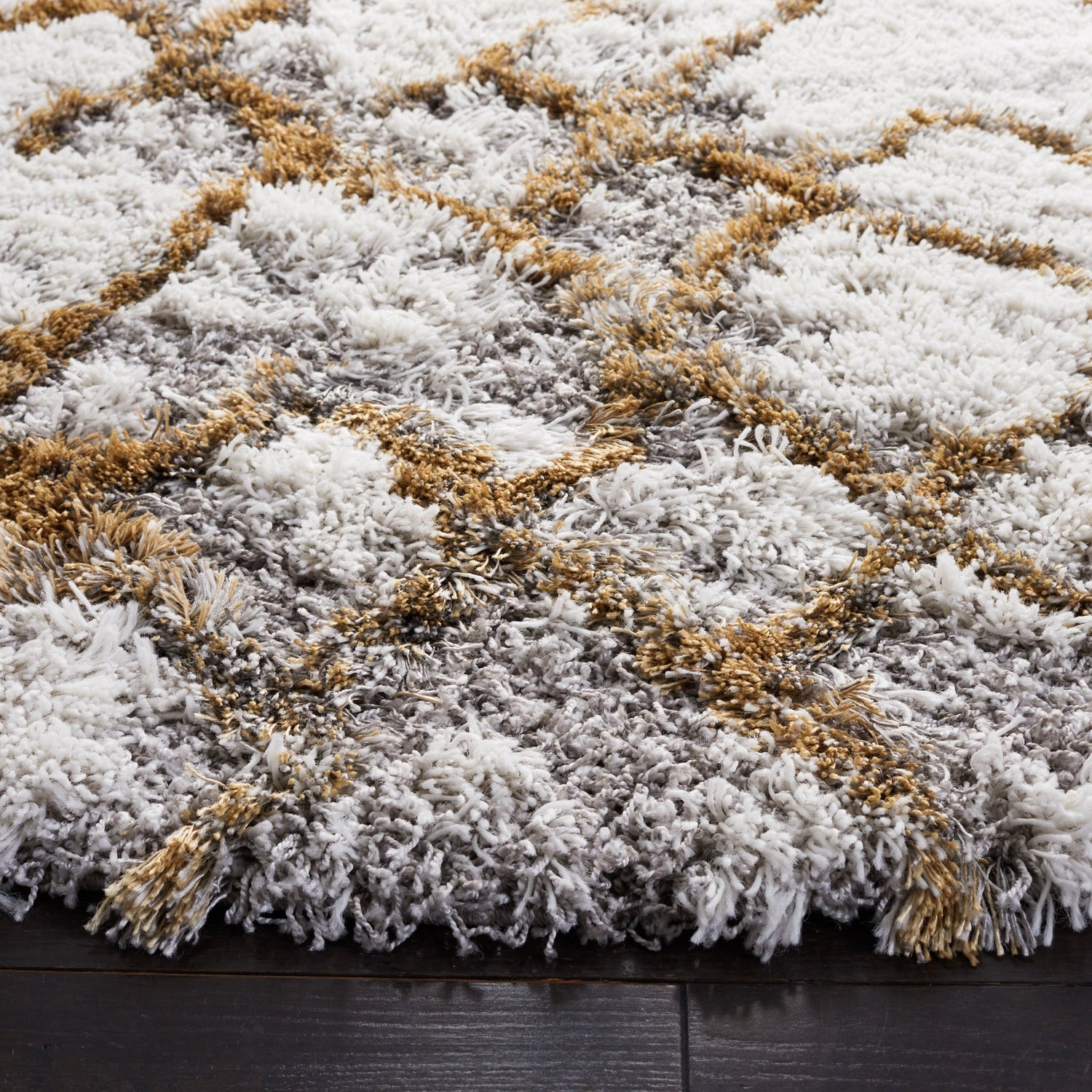 Safavieh Horizon Shag Hzn894D Ivory/Gold Rugs - Safavieh - hzn894d - 7r