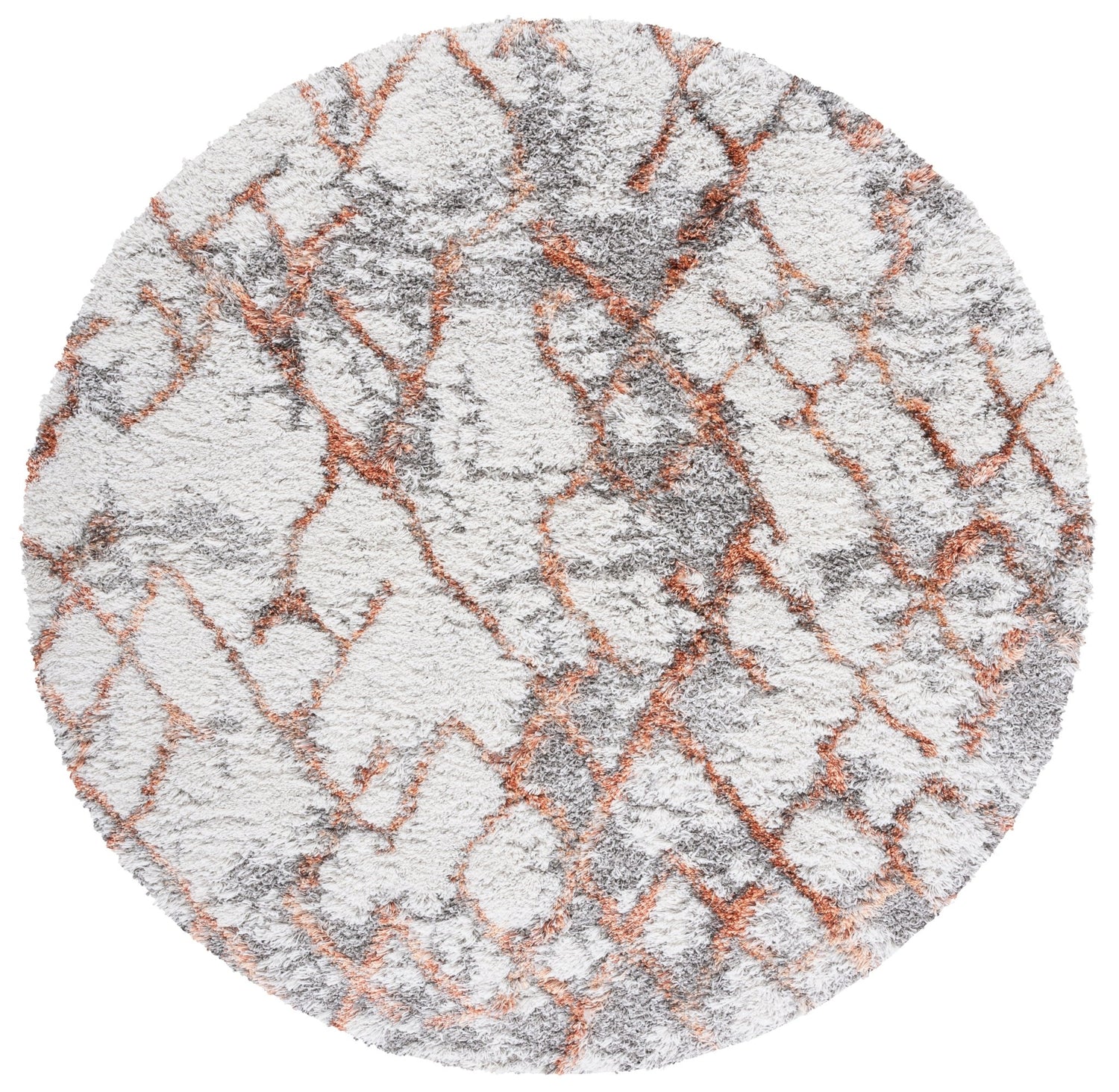 Safavieh Horizon Shag Hzn894P Ivory/Rust Rugs - Safavieh - hzn894p - 7r