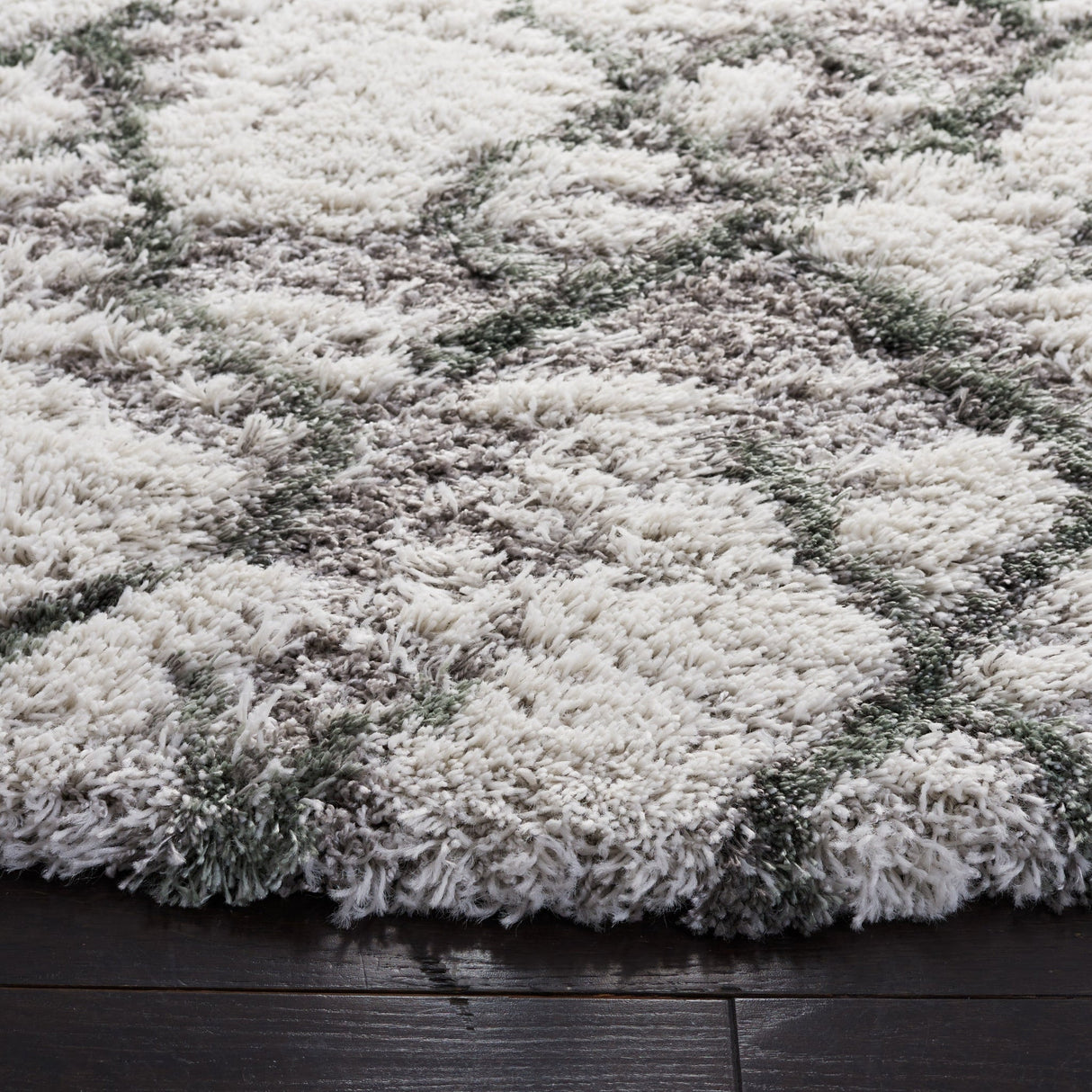 Safavieh Horizon Shag Hzn894Y Ivory/Green Rugs - Safavieh - hzn894y - 7r