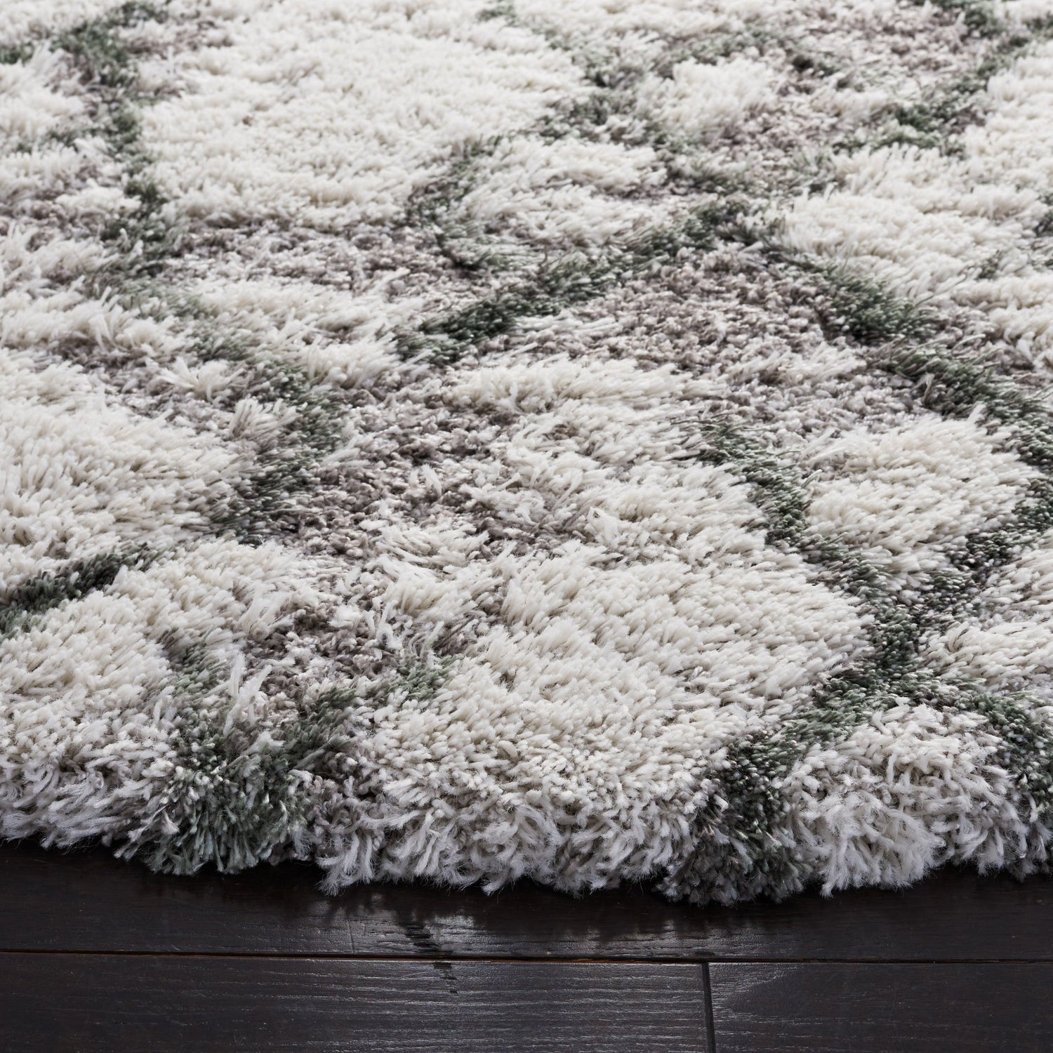 Safavieh Horizon Shag Hzn894Y Ivory/Green Rugs - Safavieh - hzn894y - 7r