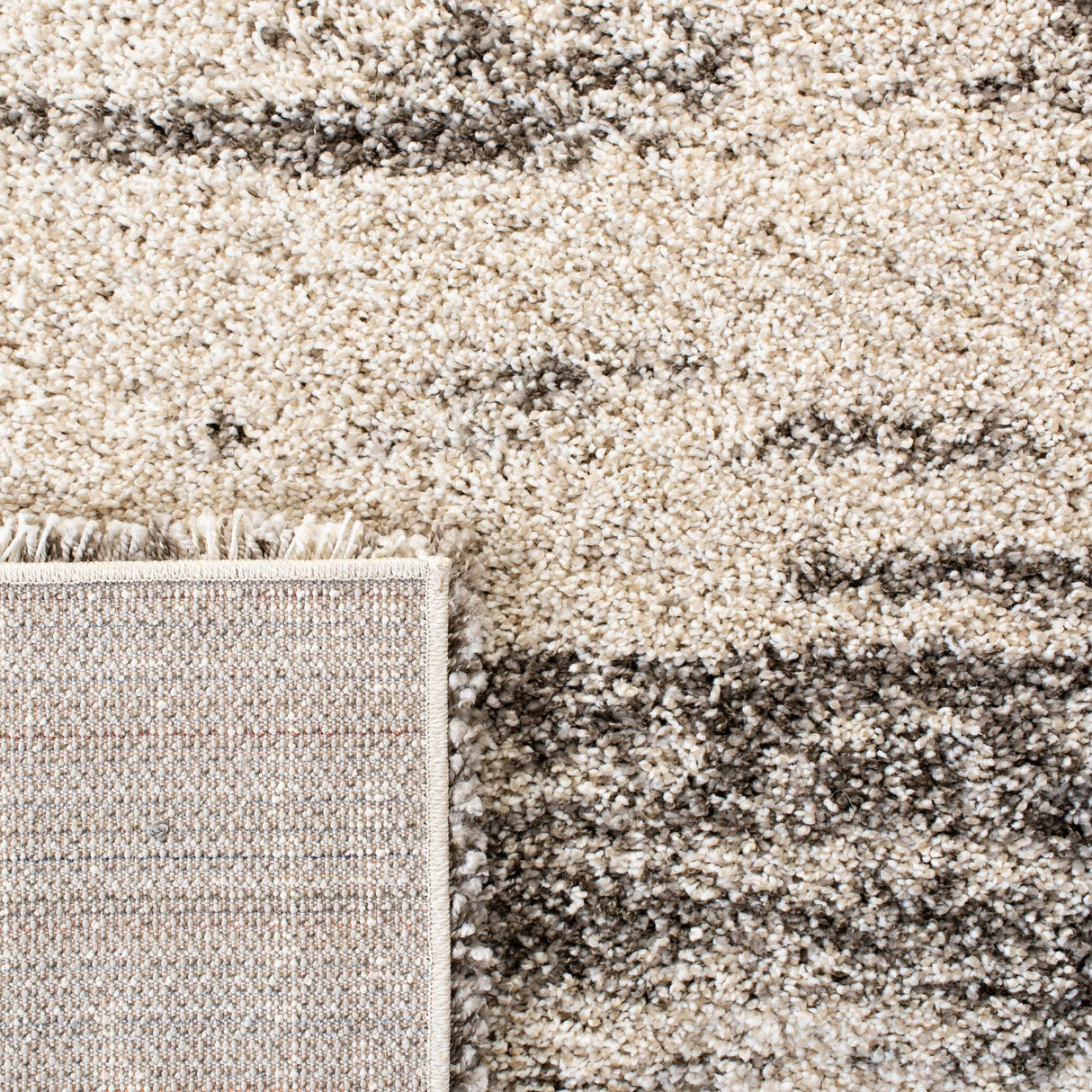 Safavieh Hudson Shag Sgh203A Ivory/Grey Rugs - Safavieh - sgh203a - 7r