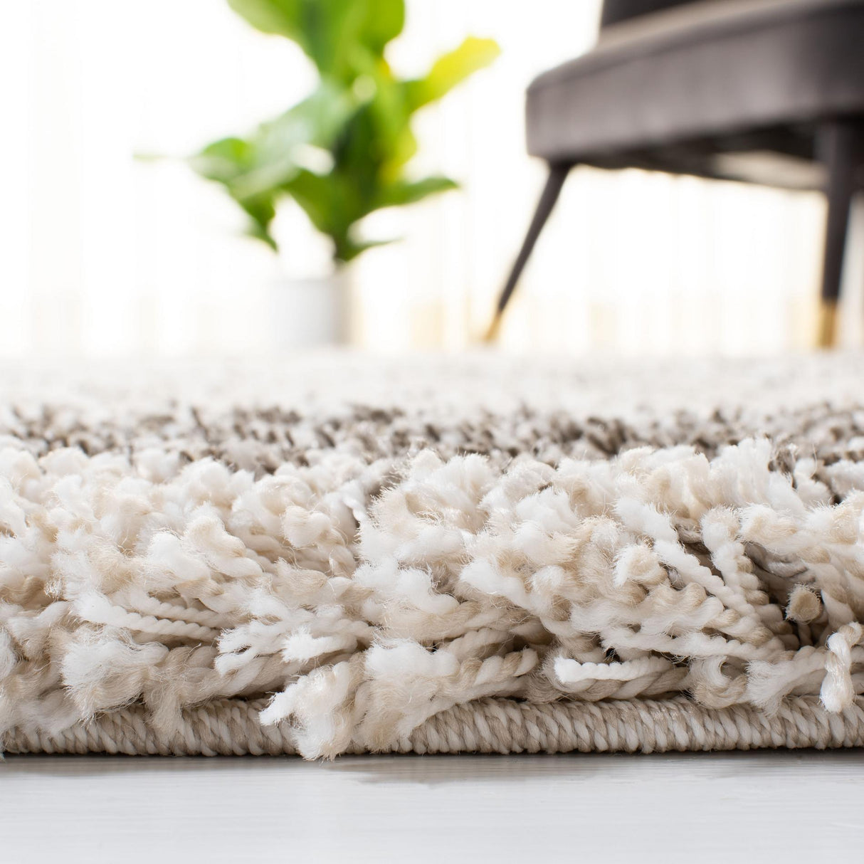 Safavieh Hudson Shag Sgh203A Ivory/Grey Rugs - Safavieh - sgh203a - 7r