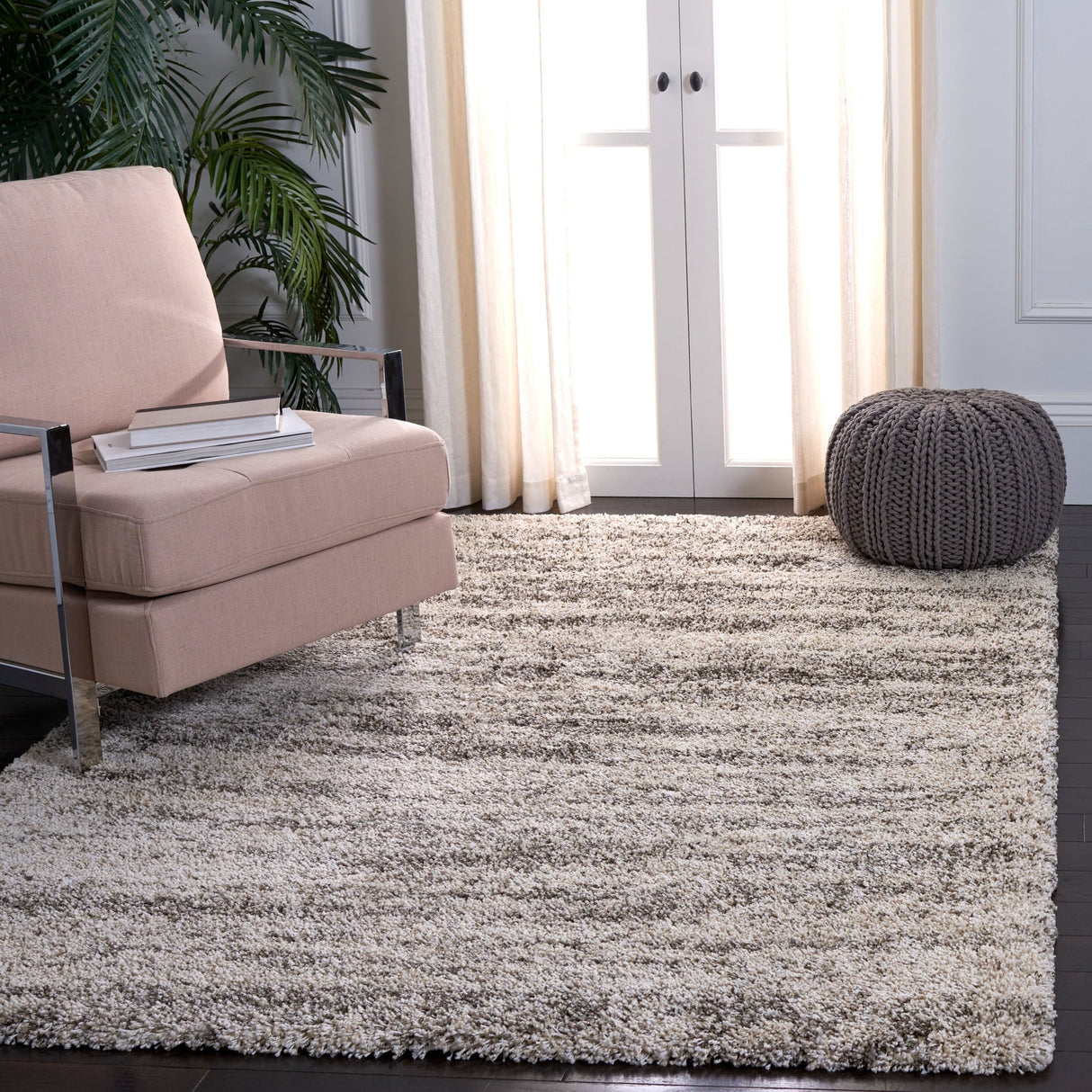 Safavieh Hudson Shag Sgh206A Ivory/Grey Rugs - Safavieh - sgh206a - 4