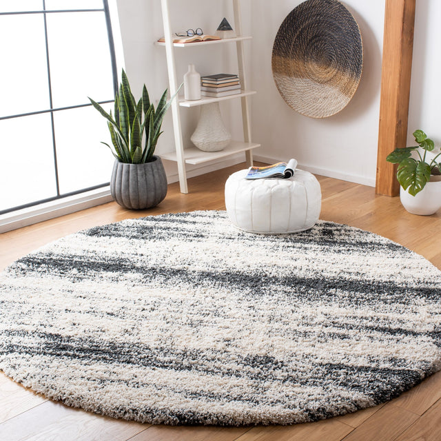 Safavieh Hudson Shag Sgh212A Ivory/Dark Grey Rugs - Safavieh - sgh212a - 7r