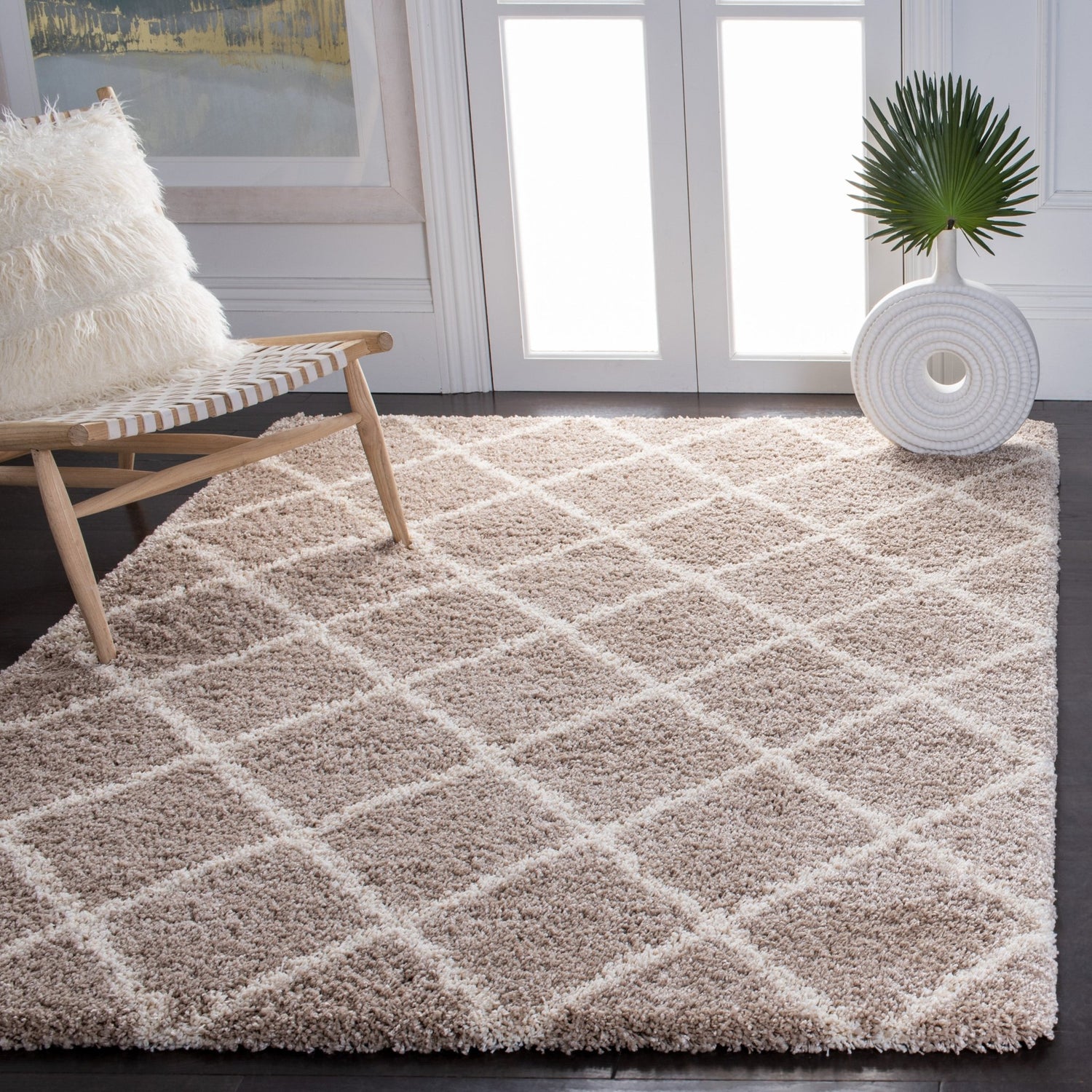 Safavieh Hudson Shag Sgh222B Beige/Ivory Rugs - Safavieh - sgh222b - 4