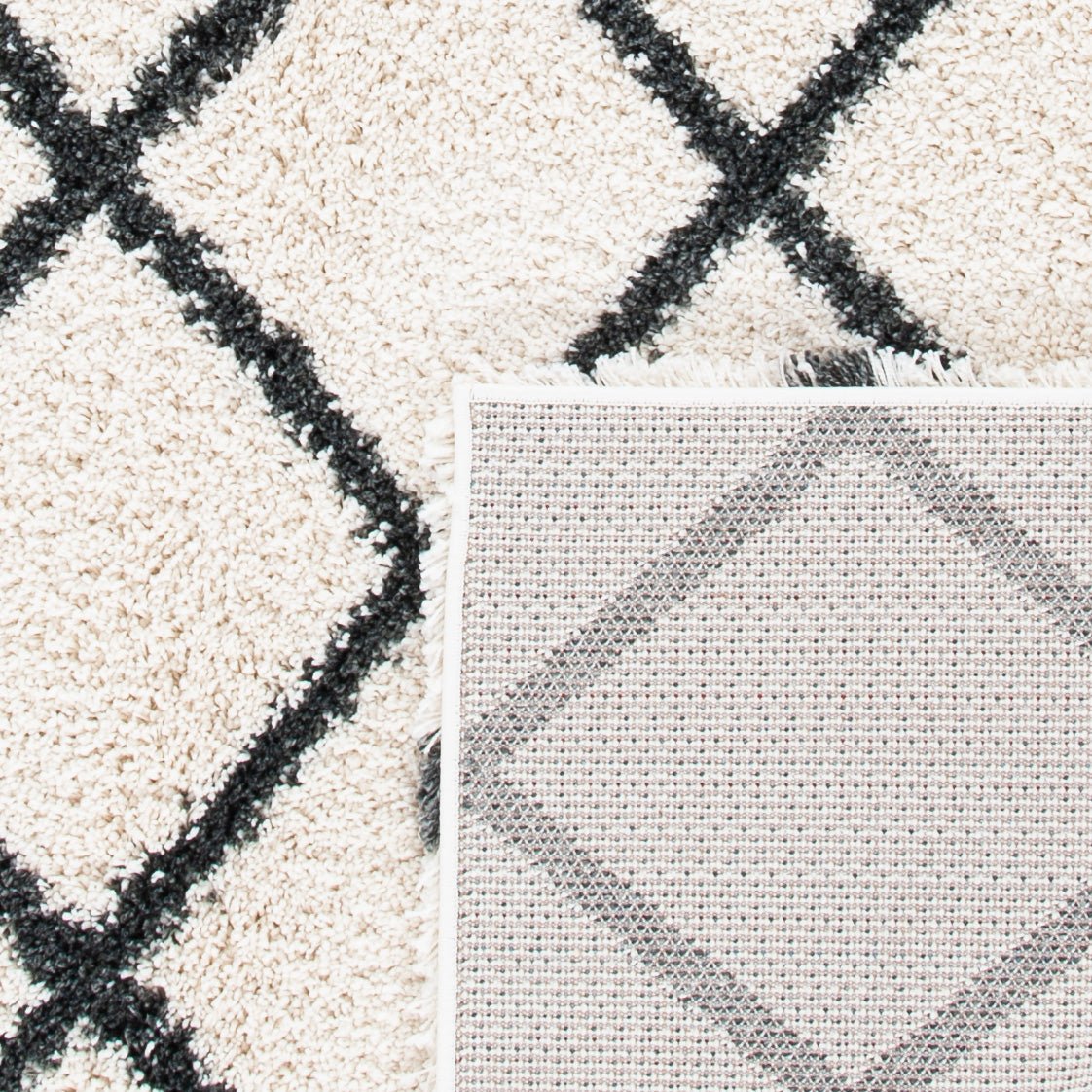 Safavieh Hudson Shag Sgh222C Ivory/Dark Grey Rugs - Safavieh - sgh222c - 7r