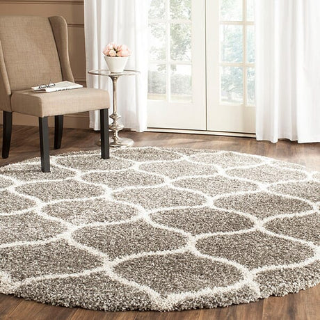 Safavieh Hudson Shag Sgh280B Grey/Ivory Rug - Safavieh - sgh280b - 3sq