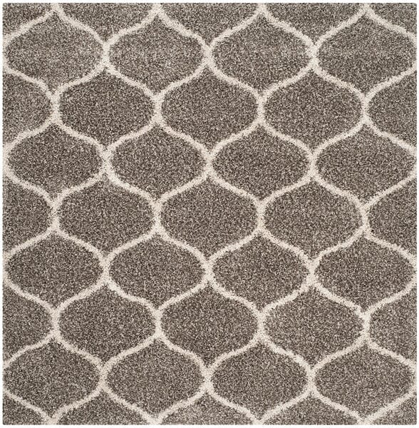 Safavieh Hudson Shag Sgh280B Grey/Ivory Rug - Safavieh - sgh280b - 3sq