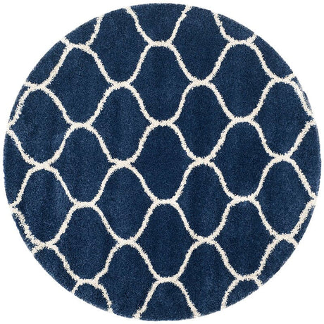 Safavieh Hudson Shag Sgh280C Navy/Ivory Rug - Safavieh - sgh280c - 3r