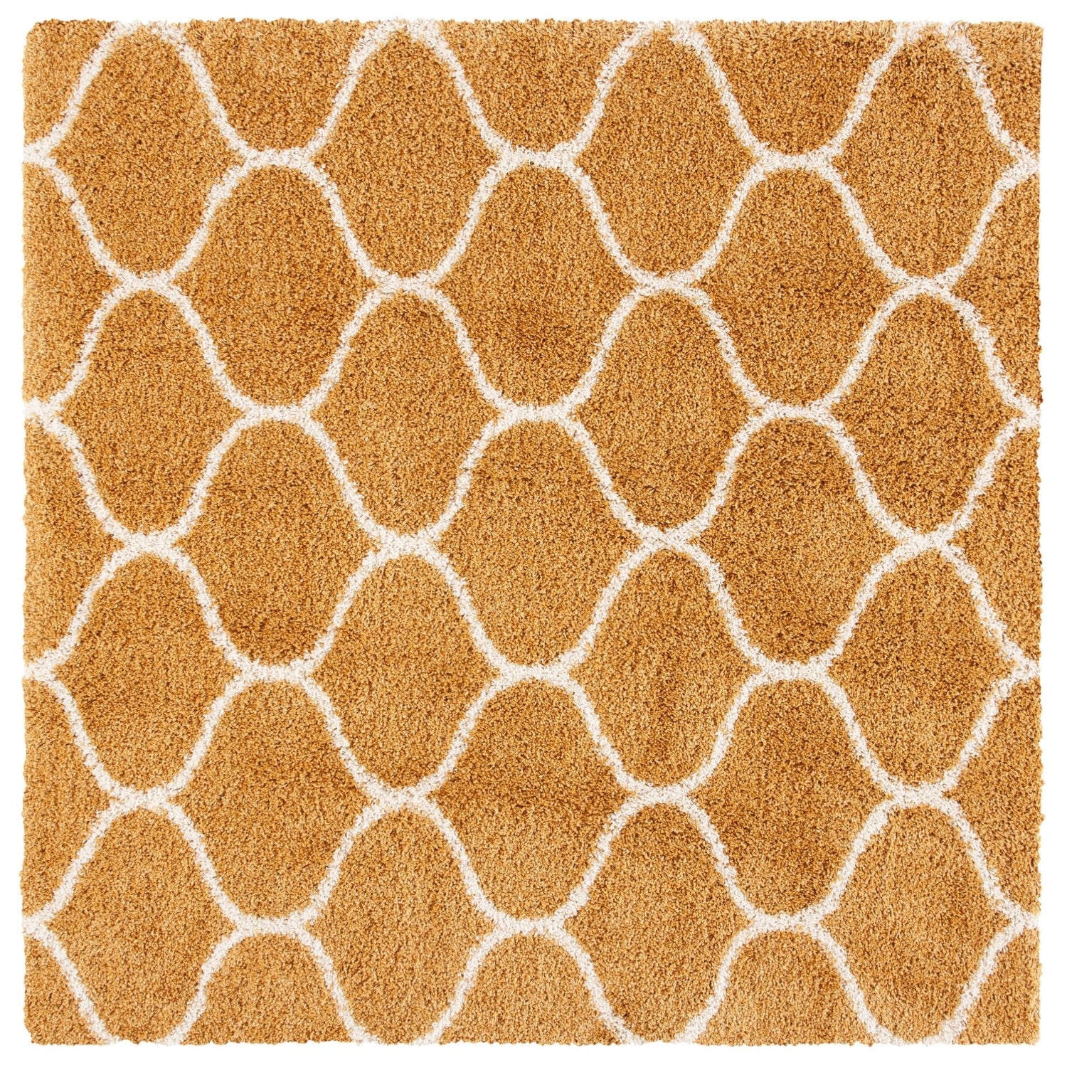 Safavieh Hudson Shag Sgh280E Gold/Ivory Rugs - Safavieh - sgh280e - 7sq