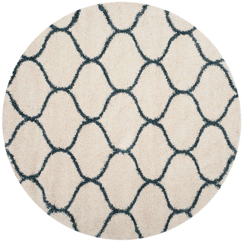 Safavieh Hudson Shag Sgh280T Ivory/Slate Blue Rug - Safavieh - sgh280t - 3r