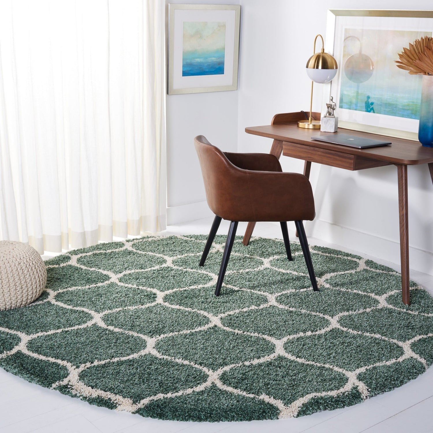 Safavieh Hudson Shag Sgh280X Light Green/Ivory Rugs - Safavieh - sgh280x - 7r