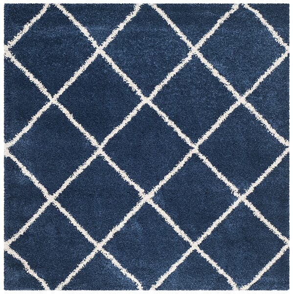 Safavieh Hudson Shag Sgh281C Navy/Ivory Rug - Safavieh - sgh281c - 7sq