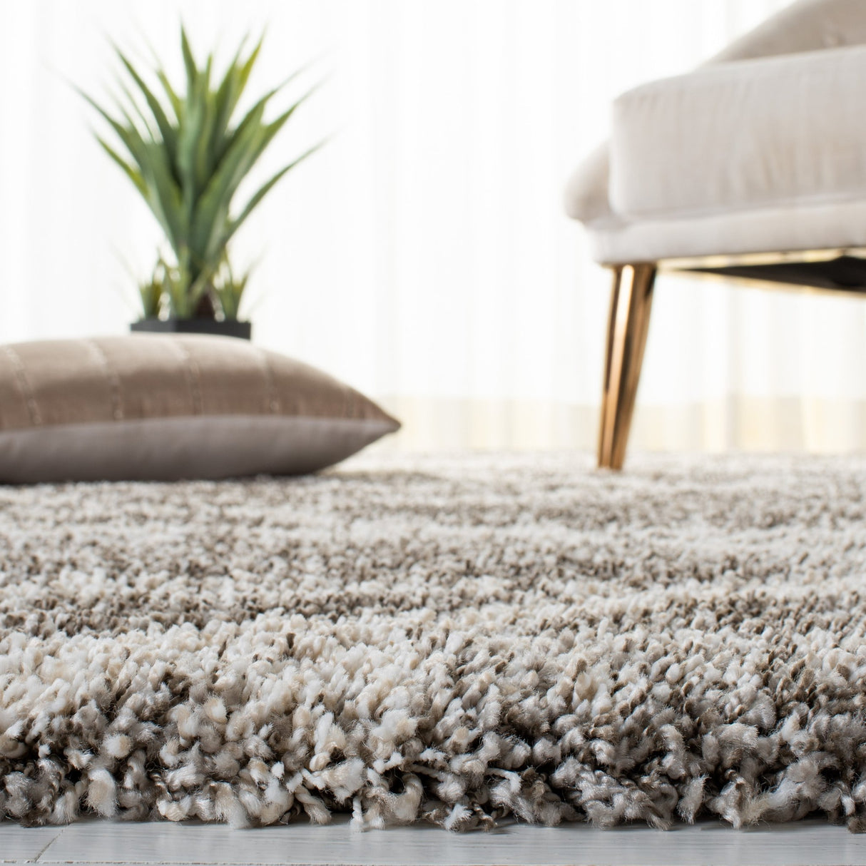 Safavieh Hudson Shag Sgh281K Distressed Grey/Ivory Rugs - Safavieh - sgh281k - 7r