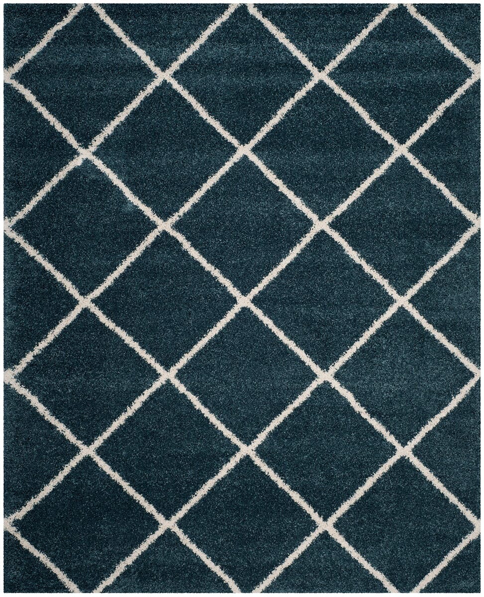 Safavieh Hudson Shag Sgh281L Slate Blue/Ivory Rug - Safavieh - sgh281l - 3r