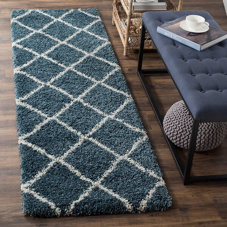 Safavieh Hudson Shag Sgh281L Slate Blue/Ivory Rug - Safavieh - sgh281l - 3r