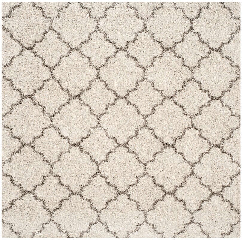 Safavieh Hudson Shag Sgh282A Ivory/Grey Rug - Safavieh - sgh282a - 3sq