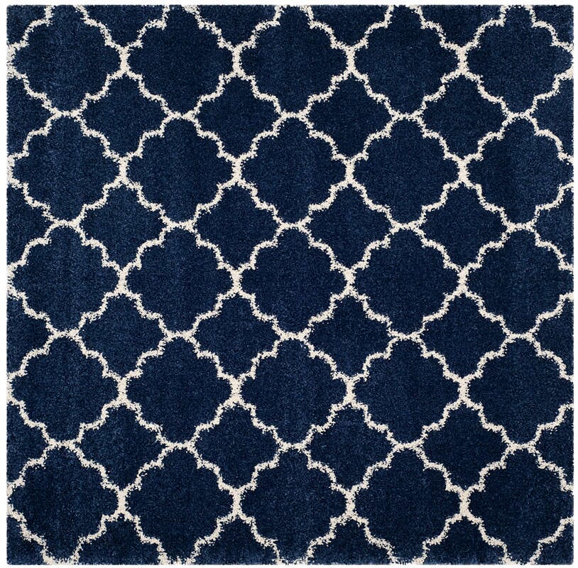 Safavieh Hudson Shag Sgh282C Navy/Ivory Rug - Safavieh - sgh282c - 3sq