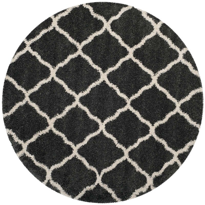 Safavieh Hudson Shag Sgh283G Dark Grey/Ivory Rug - Safavieh - sgh283g - 7r