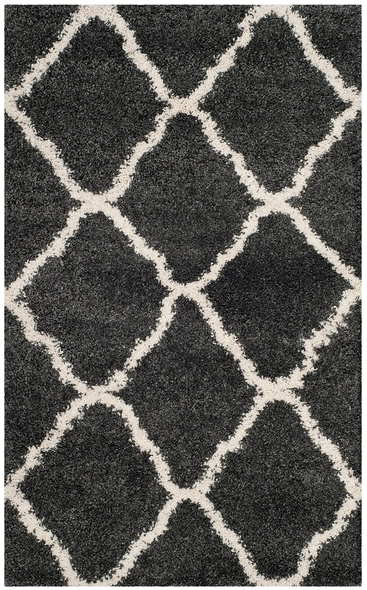 Safavieh Hudson Shag Sgh283G Dark Grey/Ivory Rug - Safavieh - sgh283g - 7sq