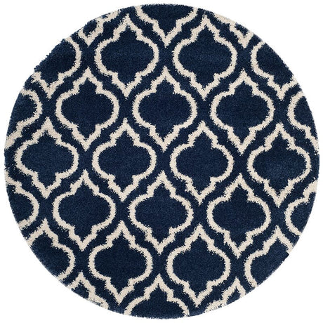 Safavieh Hudson Shag Sgh284C Navy/Ivory Rug - Safavieh - sgh284c - 3r