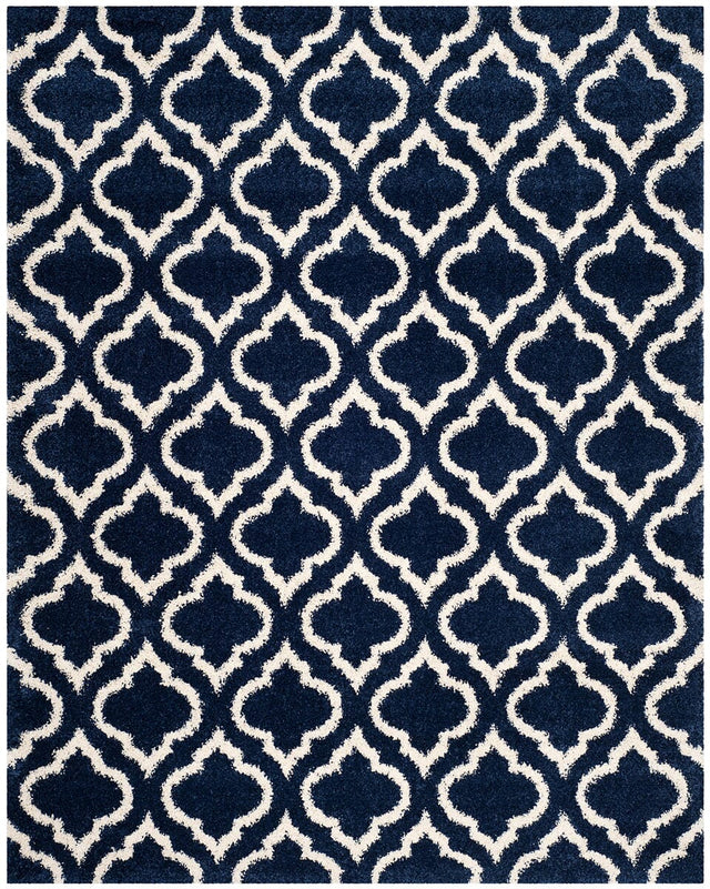 Safavieh Hudson Shag Sgh284C Navy/Ivory Rug - Safavieh - sgh284c - 3r
