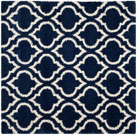 Safavieh Hudson Shag Sgh284C Navy/Ivory Rug - Safavieh - sgh284c - 3sq