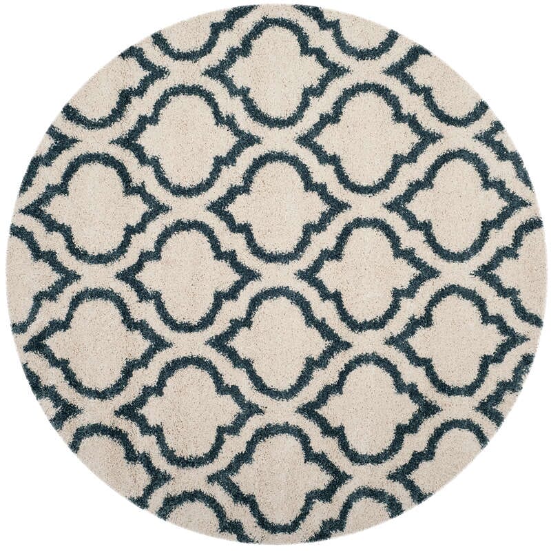 Safavieh Hudson Shag Sgh284T Ivory/Slate Blue Rug - Safavieh - sgh284t - 7r