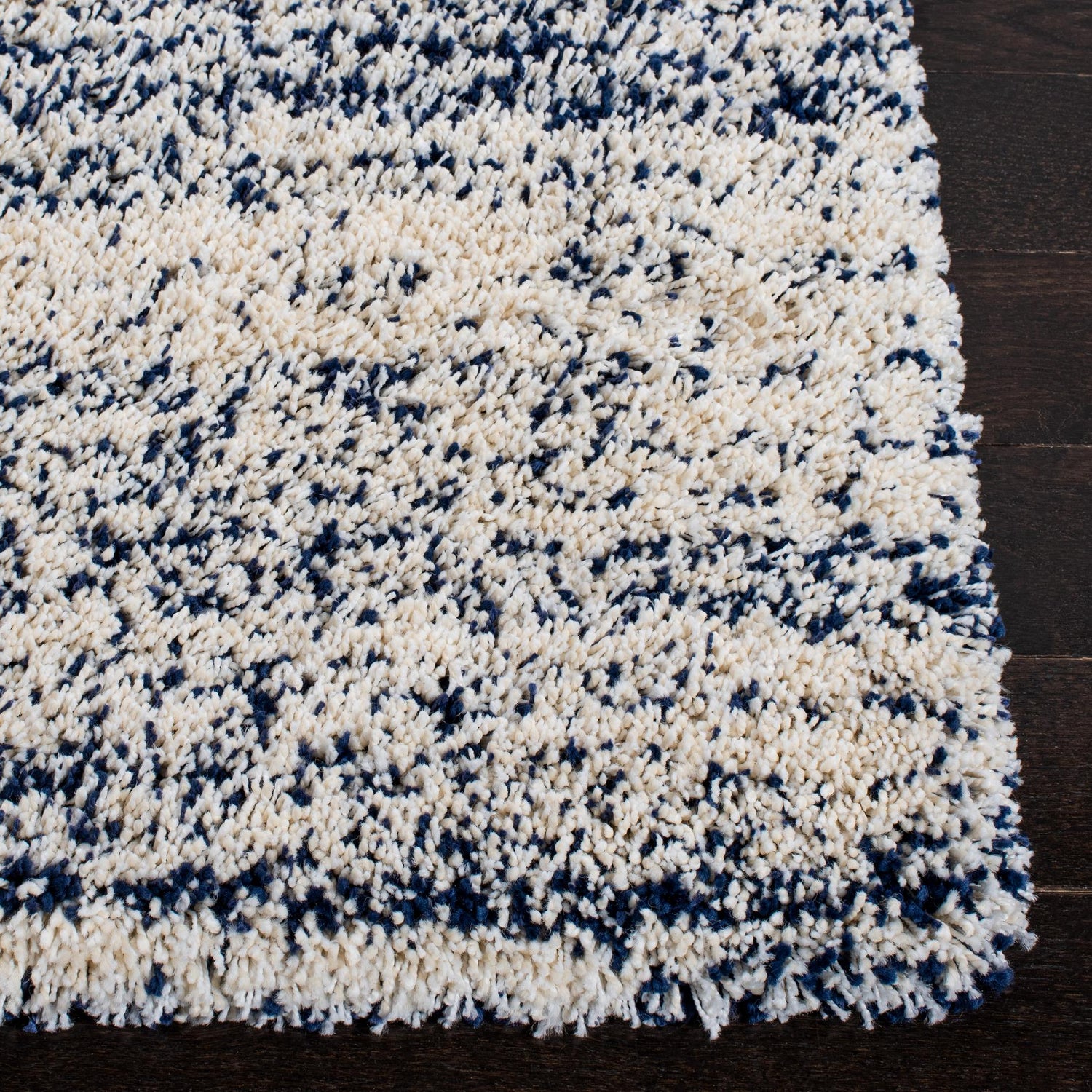 Safavieh Hudson Shag Sgh295A Ivory/Navy Rugs - Safavieh - sgh295a - 7r