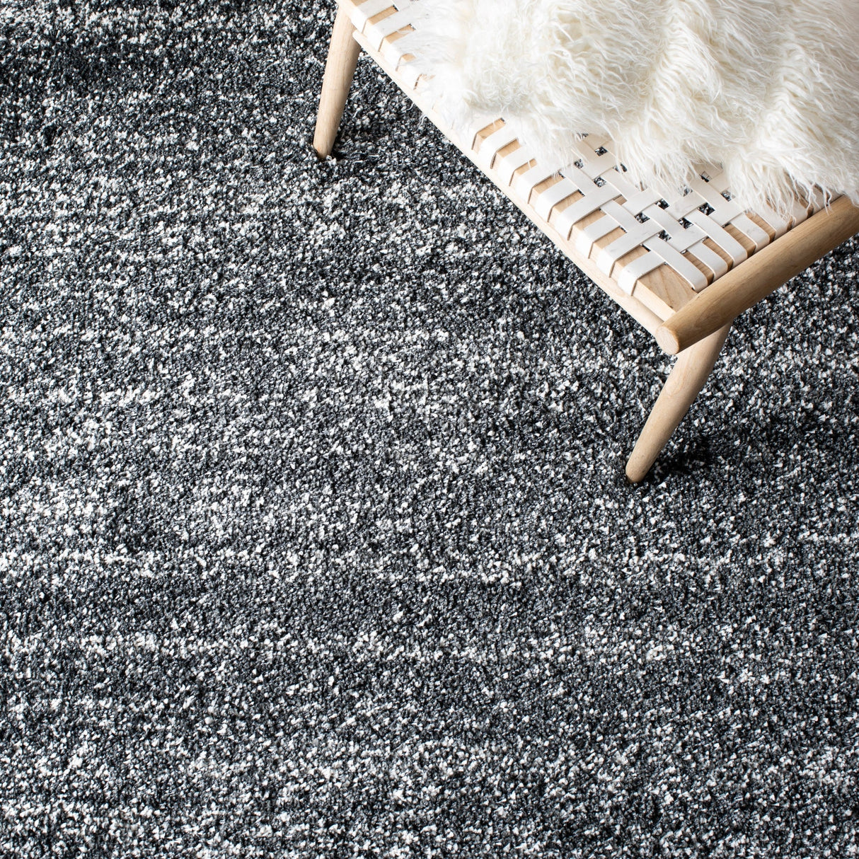 Safavieh Hudson Shag Sgh295F Dark Grey/Ivory Rugs - Safavieh - sgh295f - 7r