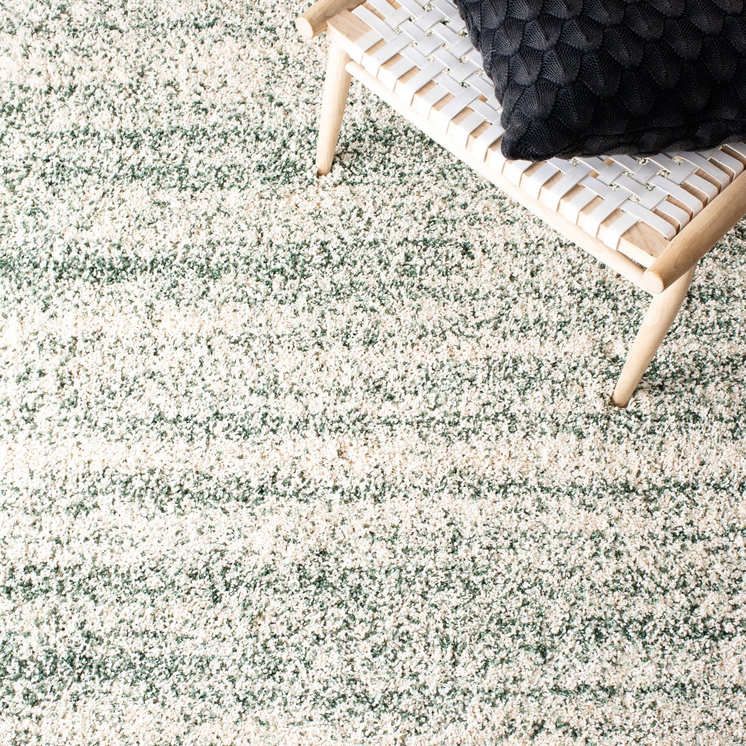 Safavieh Hudson Shag Sgh295X Ivory/Green Rugs - Safavieh - sgh295x - 7r