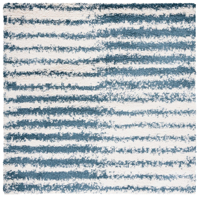 Safavieh Hudson Shag Sgh298A Ivory/Slate Blue Rugs - Safavieh - sgh298a - 7sq