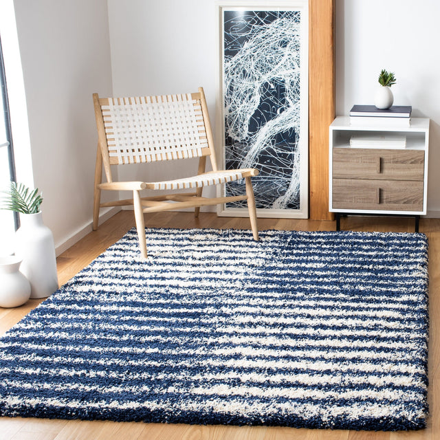 Safavieh Hudson Shag Sgh298N Navy/Ivory Rugs - Safavieh - sgh298n - 3