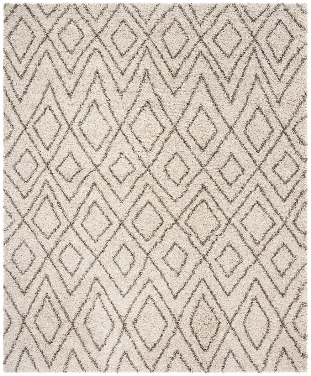 Safavieh Hudson Shag Sgh332A Ivory / Grey Rugs - Safavieh - sgh332a - 5r