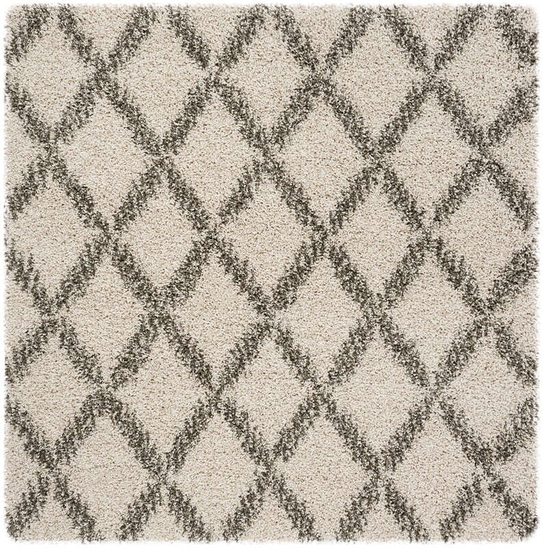 Safavieh Hudson Shag Sgh333A Ivory/Grey Rug - Safavieh - sgh333a - 5sq