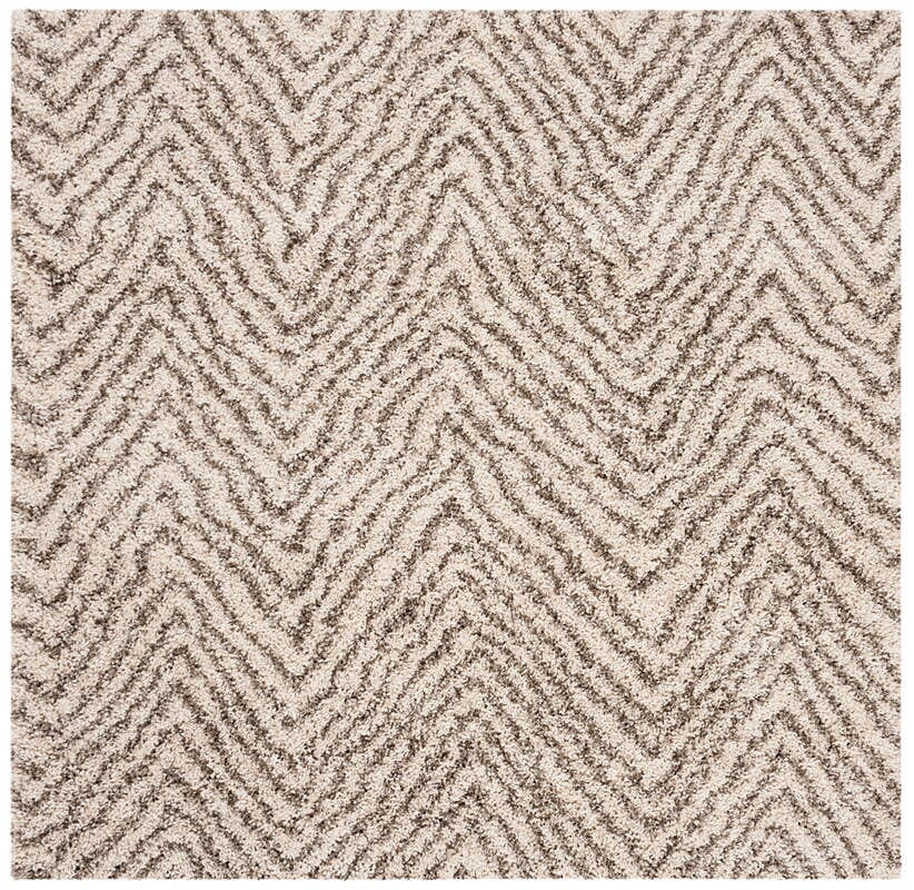 Safavieh Hudson Shag Sgh375A Ivory/Grey Rug - Safavieh - sgh375a - 3sq